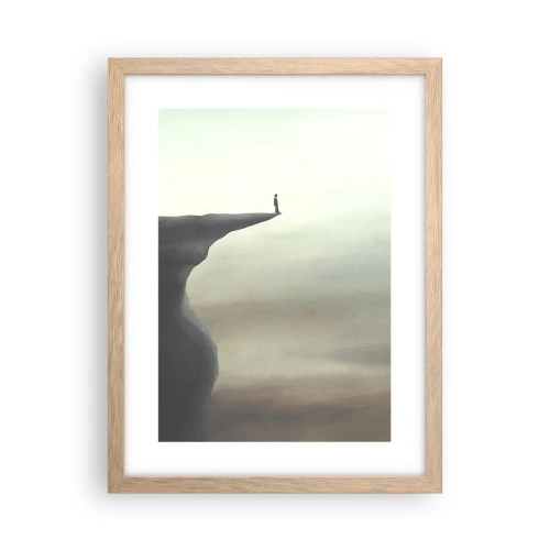 Affiche dans un chêne clair - Poster - Tout en haut, bien entendu! - 30x40 cm