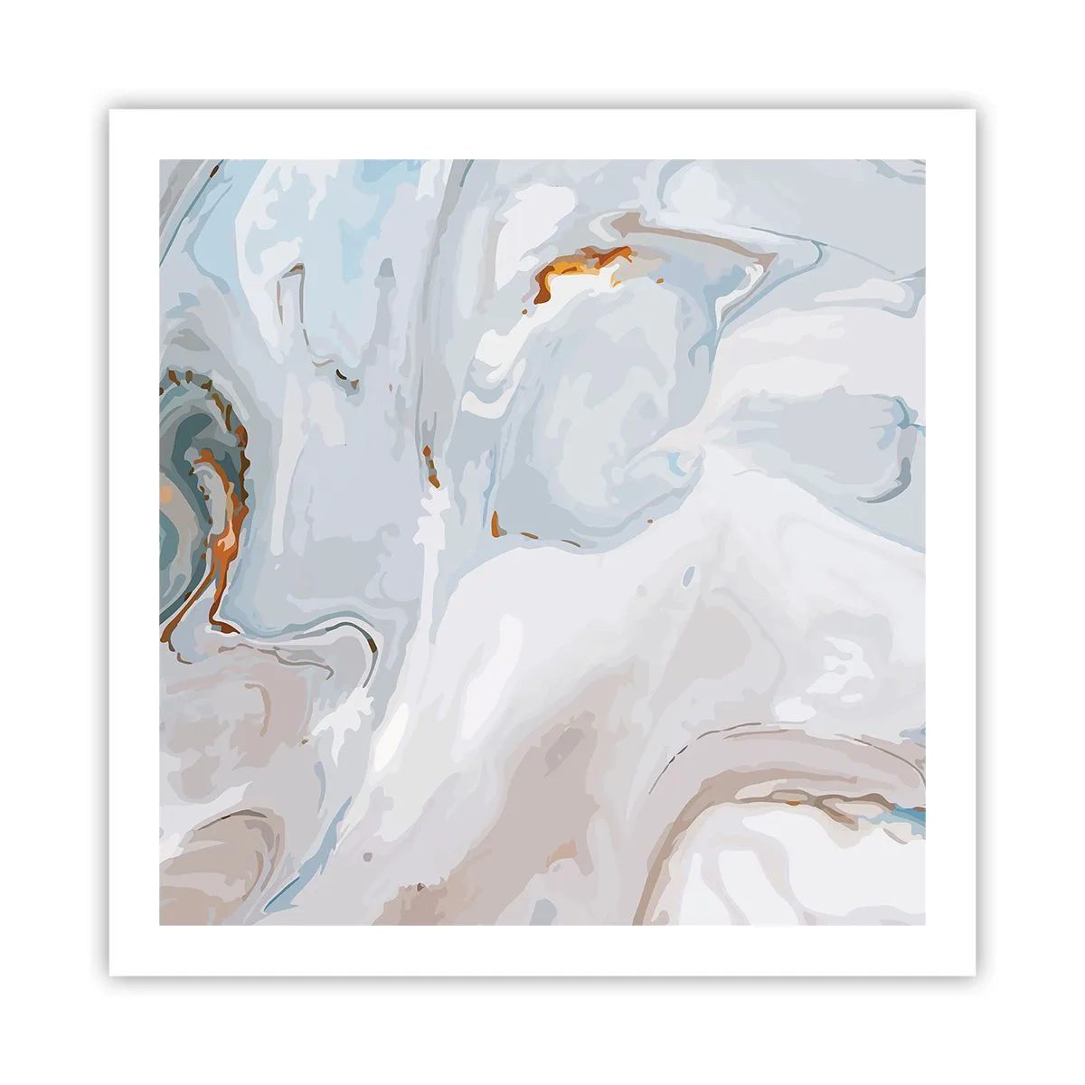 Affiche - Poster - Blanc surélevé - 60x60 cm