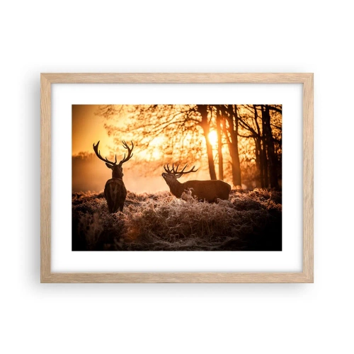 Affiche dans un chêne clair - Poster - Le rêve d'un chasseur - 40x30 cm
