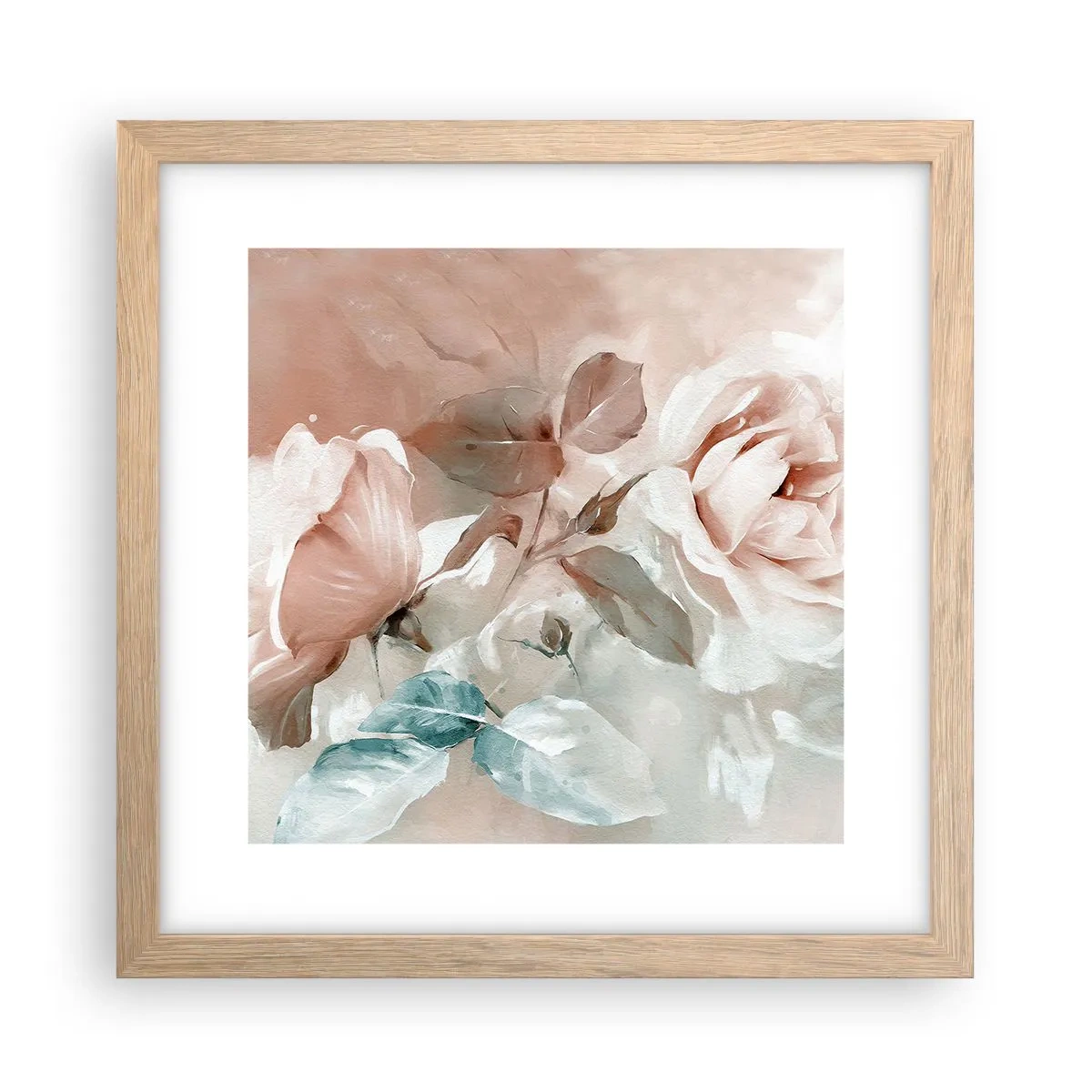 Affiche dans un chêne clair - Poster - L'esprit du romantisme - 30x30 cm