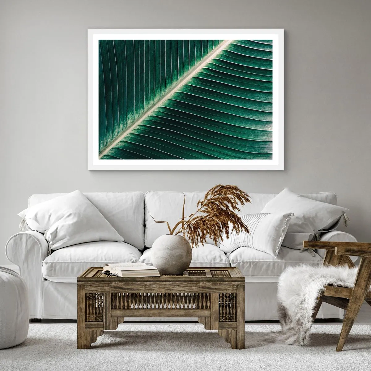 Affiche dans un cadre blanc - Poster - Le rythme de la nature - 50x50 cm
