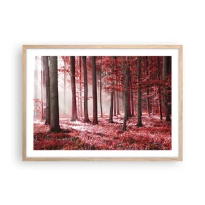 Affiche dans un chêne clair - Poster - Le rouge est tout aussi beau - 70x50 cm