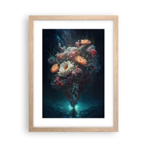 Affiche dans un chêne clair - Poster - Un étrange jardin - 30x40 cm