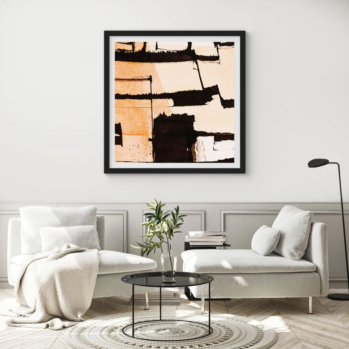 Affiche dans un cadre noir - Poster - De l’ordre malgré tout - 50x50 cm