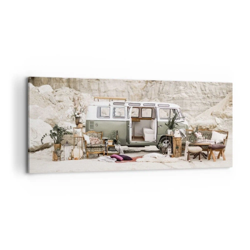 Impression sur toile - Image sur toile - Il est temps de commencer le voyage - 100x40 cm