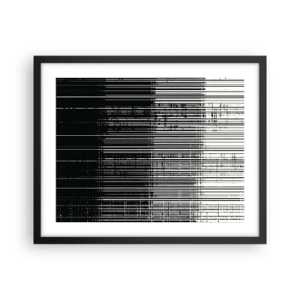 Affiche dans un cadre noir - Poster - Ondes et vibrations - 50x40 cm