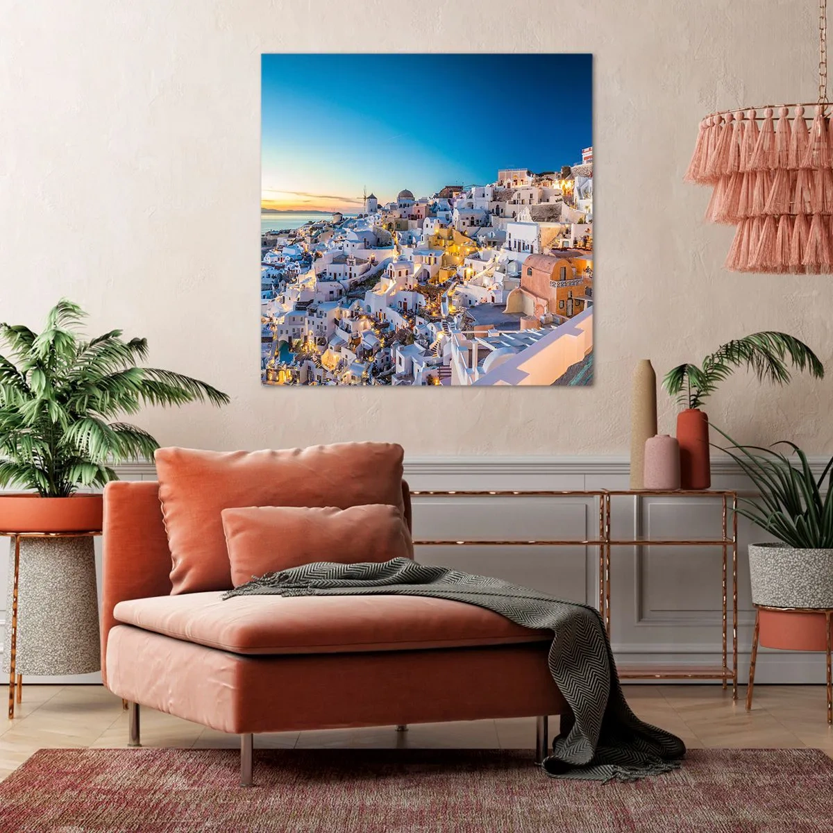 Impression sur toile - Image sur toile - L'essence de la grecque - 40x40 cm