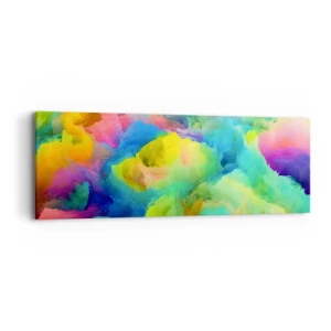 Impression sur toile - Image sur toile - Plumule arc-en-ciel - 90x30 cm