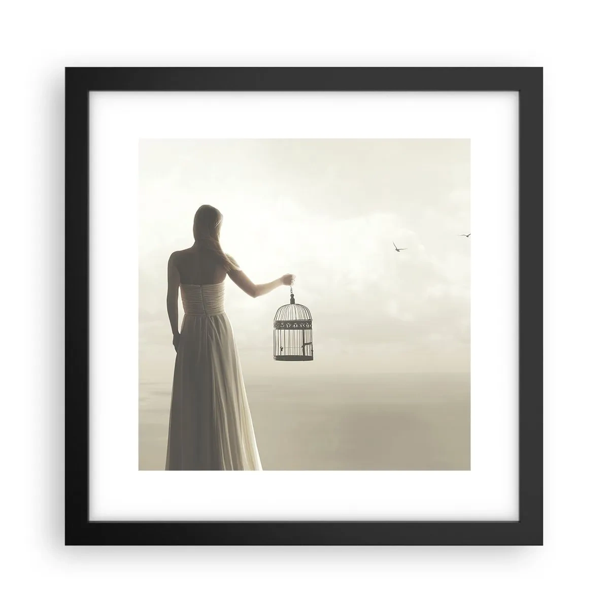 Affiche dans un cadre noir - Poster - Soi libre - 30x30 cm