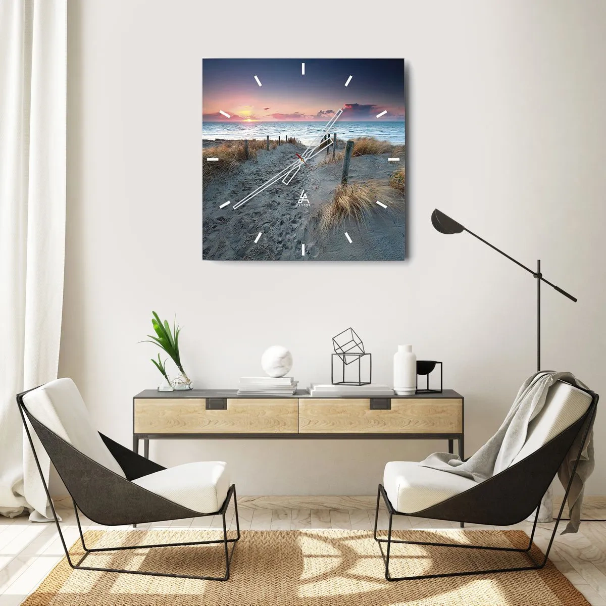 Horloge murale - Pendule murale - Tu as versé l'éclat de l'arc-en-ciel sur les flots - 30x30 cm