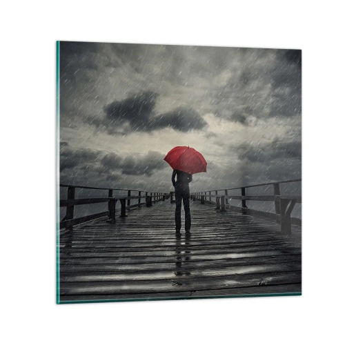 Impression sur verre - Image sur verre - Peu importe qu'il pleuve - 40x40 cm