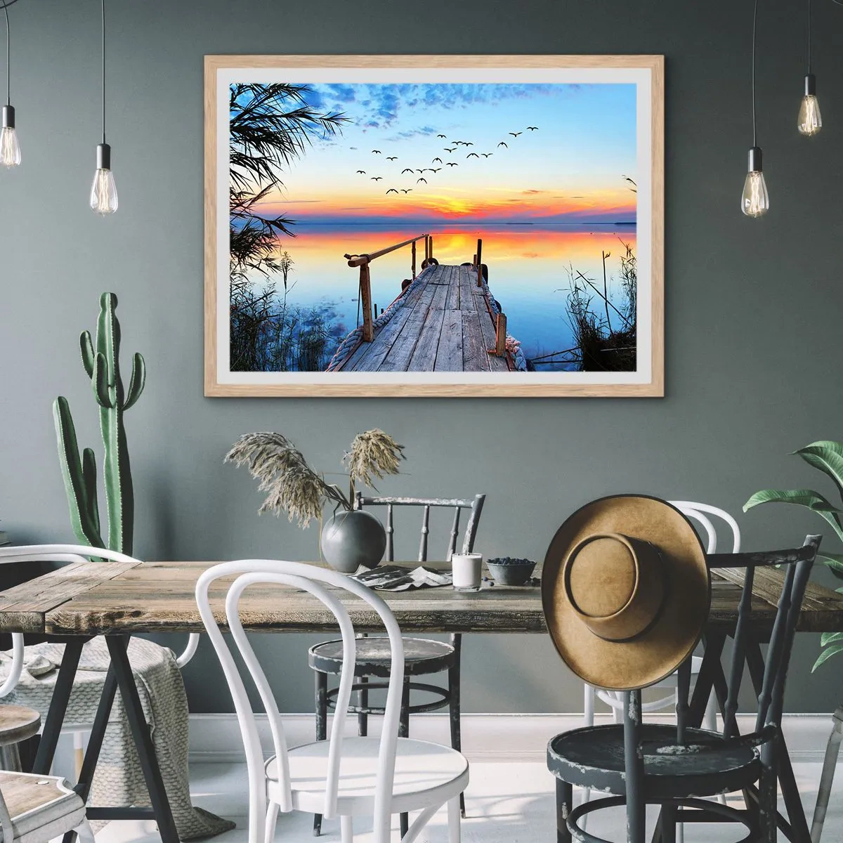 Affiche dans un chêne clair - Poster - Il est temps de rentrer... - 50x40 cm