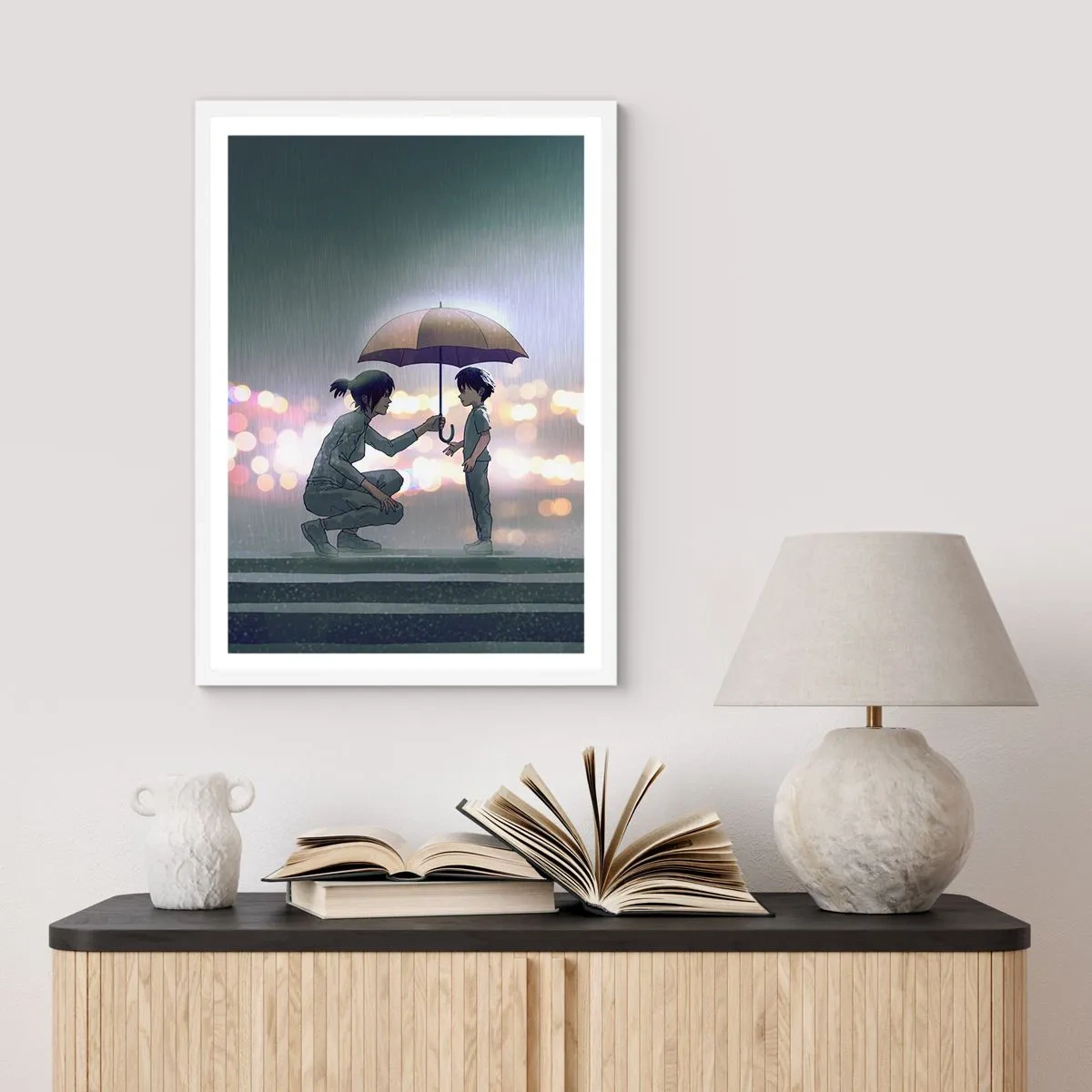 Affiche dans un cadre blanc - Poster - Et maintenant, tout va bien - 50x70 cm