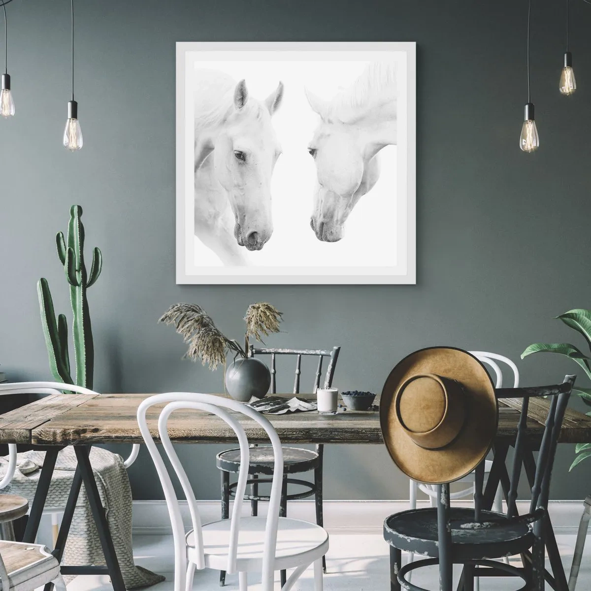 Affiche dans un cadre blanc - Poster - Serait-ce de l’amitié? - 60x60 cm