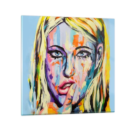 Impression sur verre - Image sur verre - Regarde-la droit dans les yeux - 30x30 cm