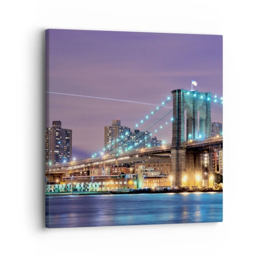 Impression sur toile - Image sur toile - Depuis de nombreuses années le pont de Brooklyn - 30x30 cm