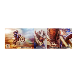 Échantillon de Papier Peint Premium Sand - Vertiges à moto - Motocross, sport, Motocycliste - 100x30 cm