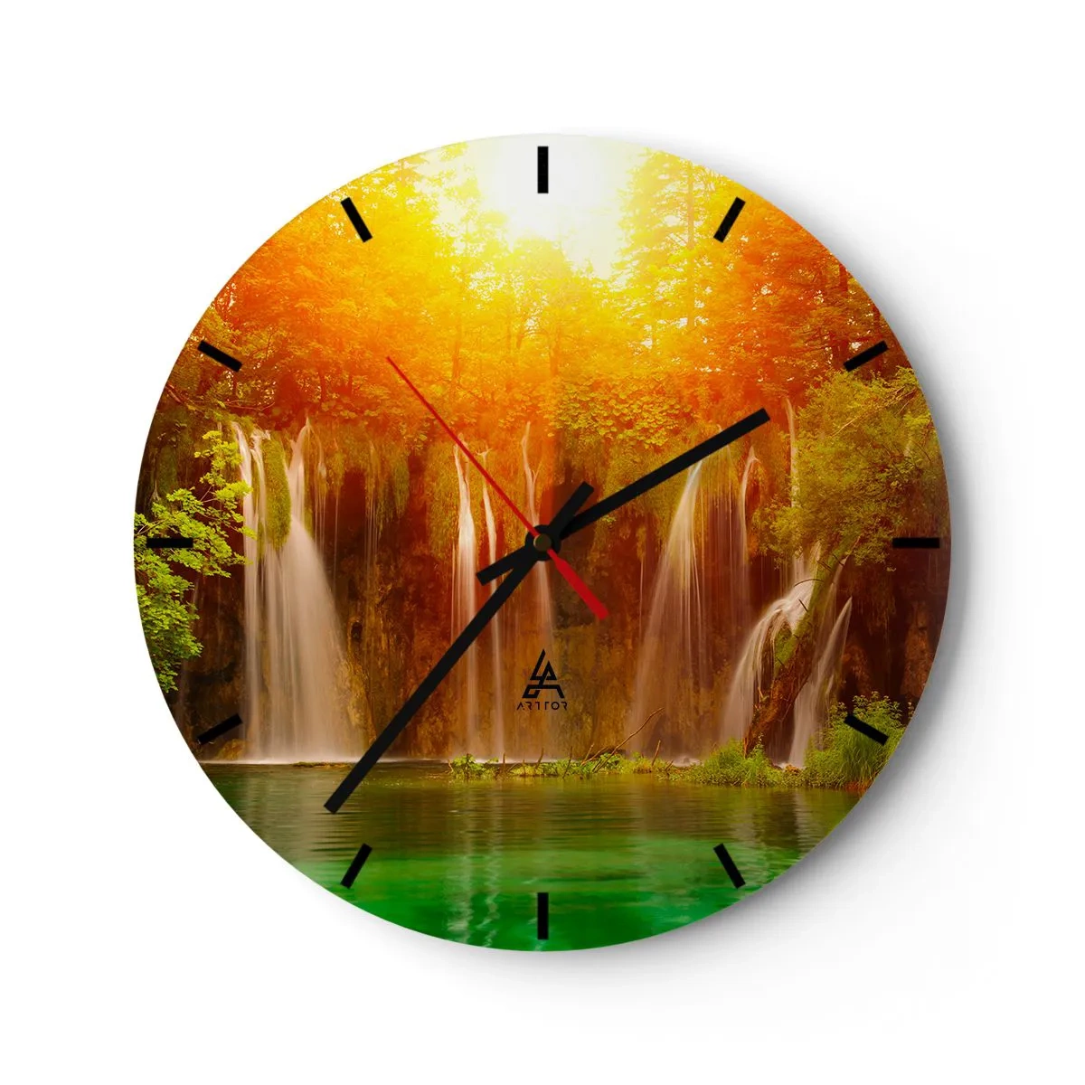 Horloge murale - Pendule murale - Au soleil et à l'ombre - 40x40 cm