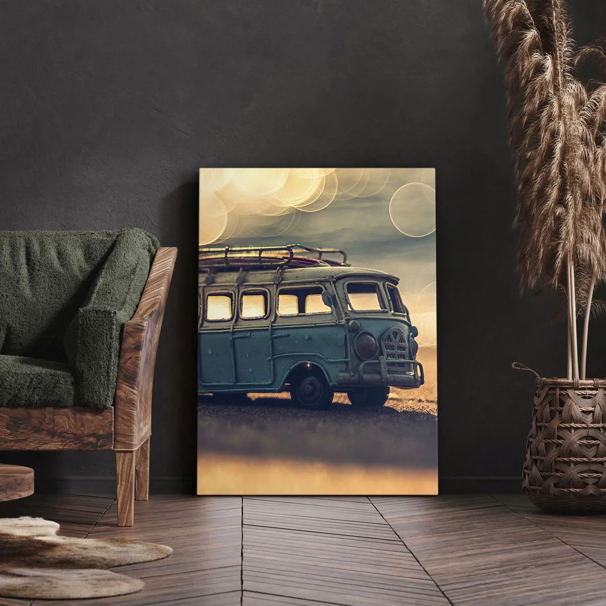 Impression sur toile - Image sur toile - La fin des idoles : argent et travail - 55x100 cm