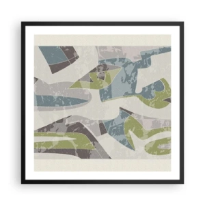 Affiche dans un cadre noir - Poster - Composition derrière la vitre - 60x60 cm