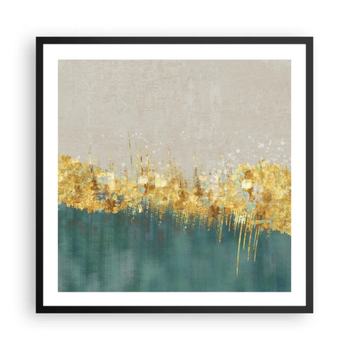 Affiche dans un cadre noir - Poster - La frontière dorée - 60x60 cm
