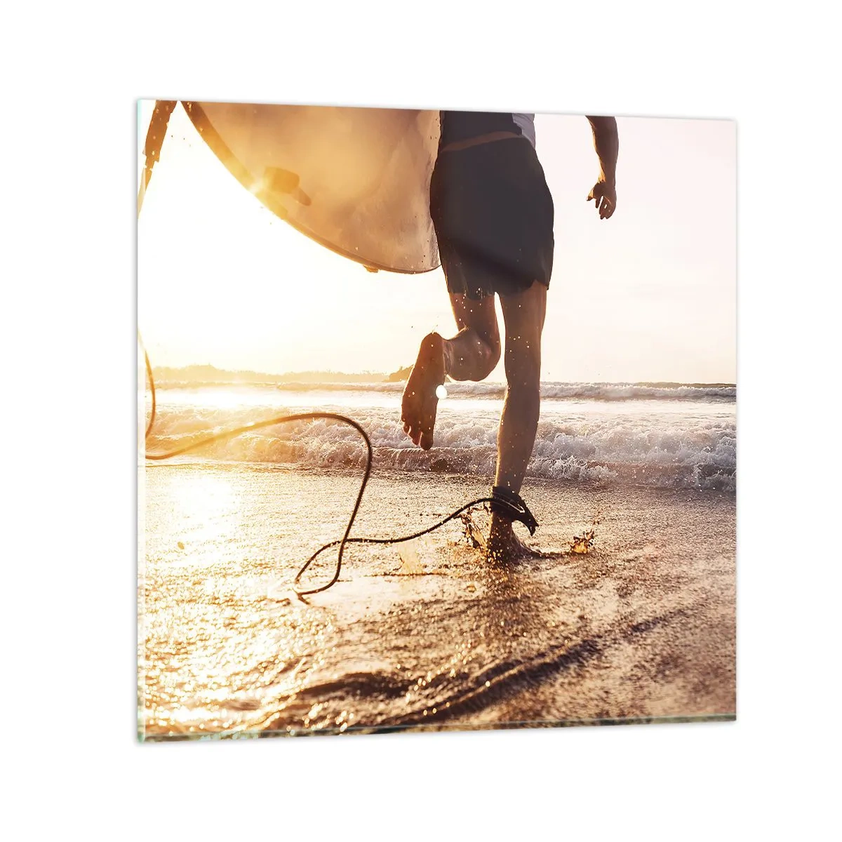 Impression sur verre - Image sur verre - A la rencontre des vagues - 70x70 cm