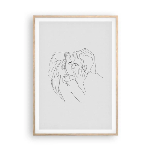 Affiche dans un chêne clair - Poster - La même ligne - 70x100 cm