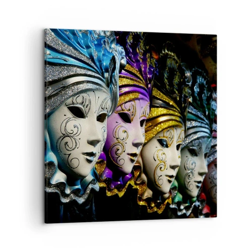 Impression sur toile - Image sur toile - Mystère en or et argent - 50x50 cm