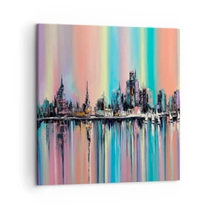 Impression sur toile - Image sur toile - Noyé par la lumière de la nuit - 50x50 cm