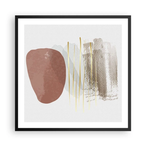 Affiche dans un cadre noir - Poster - Colonnade abstraite - 60x60 cm