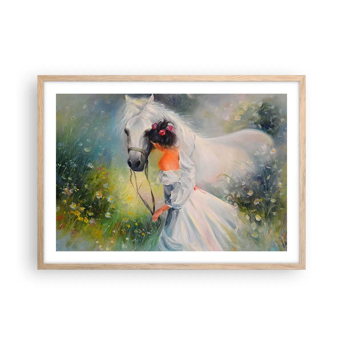 Affiche dans un chêne clair - Poster - Comme dans un beau rêve - 70x50 cm