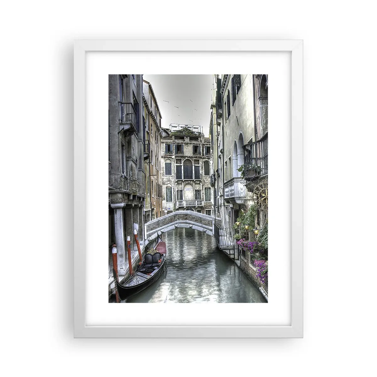 Affiche dans un cadre blanc - Poster - Pendant des siècles dans une réflexion silencieuse - 30x40 cm