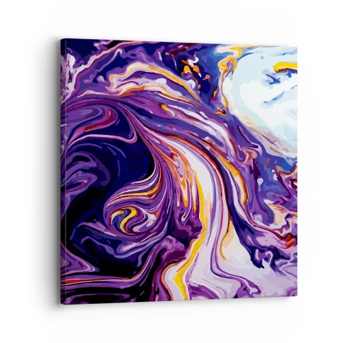 Impression sur toile - Image sur toile - La courbure de l'espace en violet - 30x30 cm