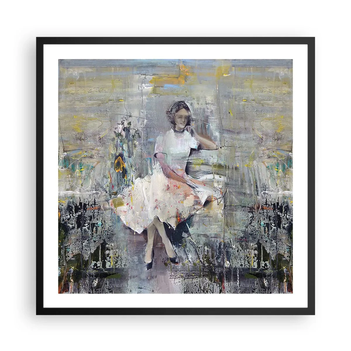 Affiche dans un cadre noir - Poster - Classique et moderne - 60x60 cm