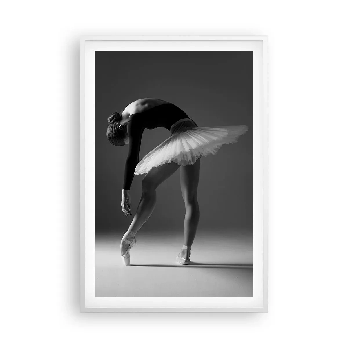 Affiche dans un cadre blanc - Poster - Belle ballerine - 61x91 cm
