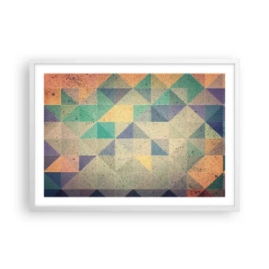 Affiche dans un cadre blanc - Poster - République des triangles - 70x50 cm