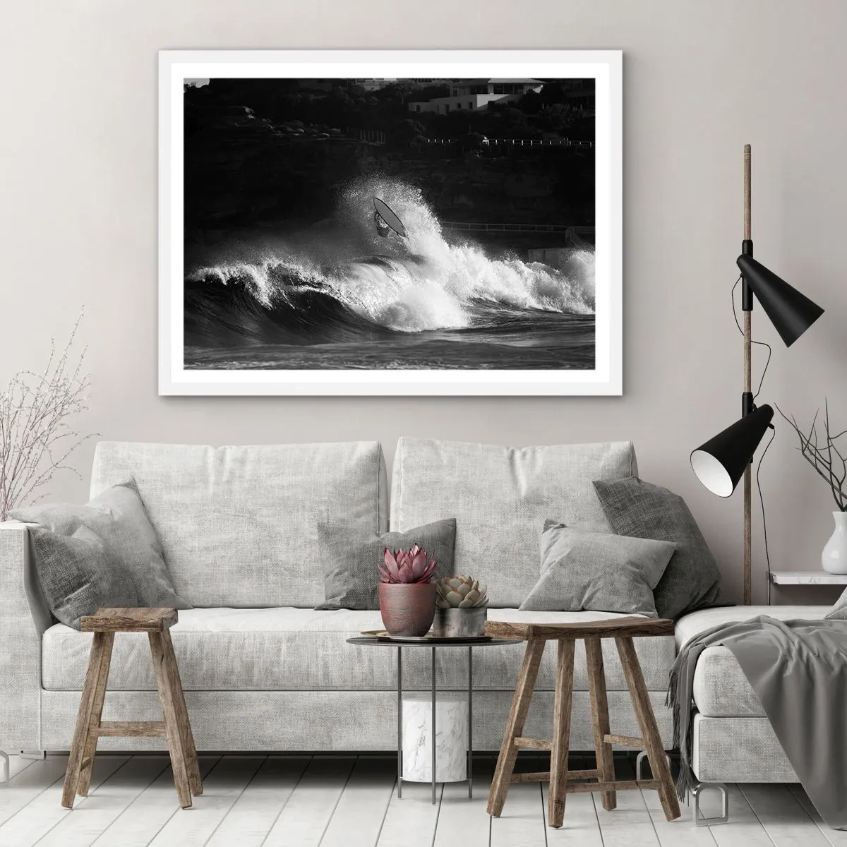 Affiche dans un cadre blanc - Poster - Défi accepté! - 40x30 cm