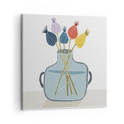 Impression sur toile - Image sur toile - Comme s'il avait semé des graines de pavot - 50x50 cm