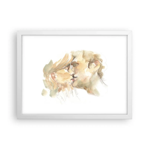 Affiche dans un cadre blanc - Poster - A moitié trouvé ? - 40x30 cm