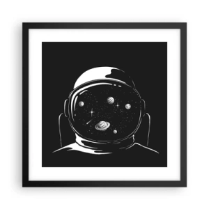 Affiche dans un cadre noir - Poster - Sympa la vue - 40x40 cm