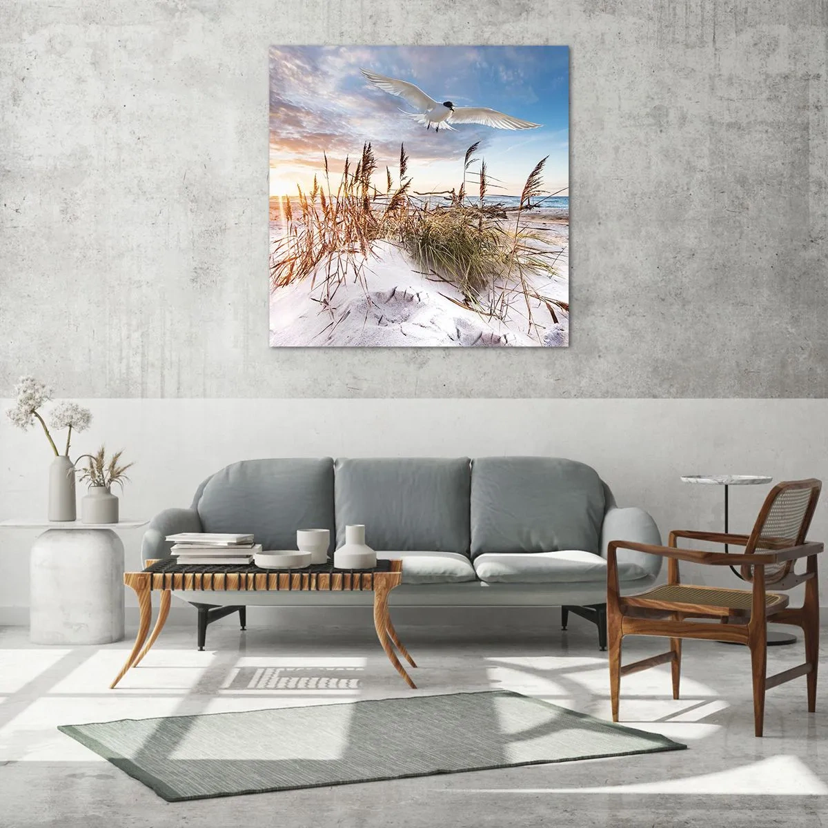 Impression sur verre - Image sur verre - Vent de mer - 60x60 cm