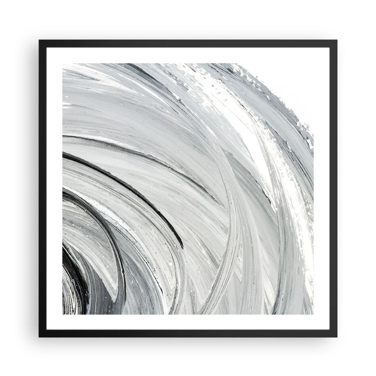 Affiche dans un cadre noir - Poster - Composition orbitale - 60x60 cm