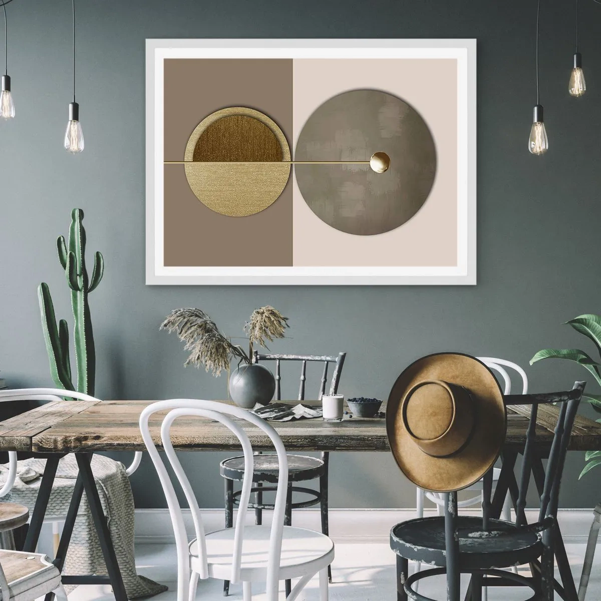 Affiche dans un cadre blanc - Poster - Équilibre parfait - 100x70 cm