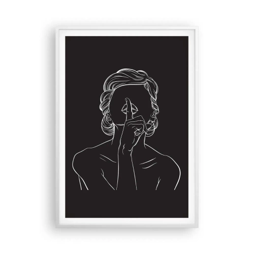 Affiche dans un cadre blanc - Poster - La beauté s'épanouit en silence - 70x100 cm