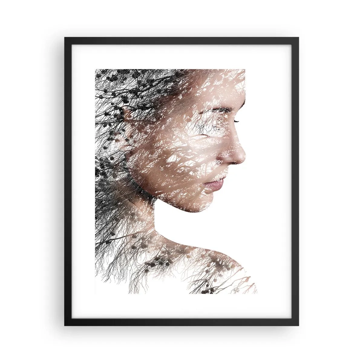 Affiche dans un cadre noir - Poster - L'âme de la forêt - 40x50 cm