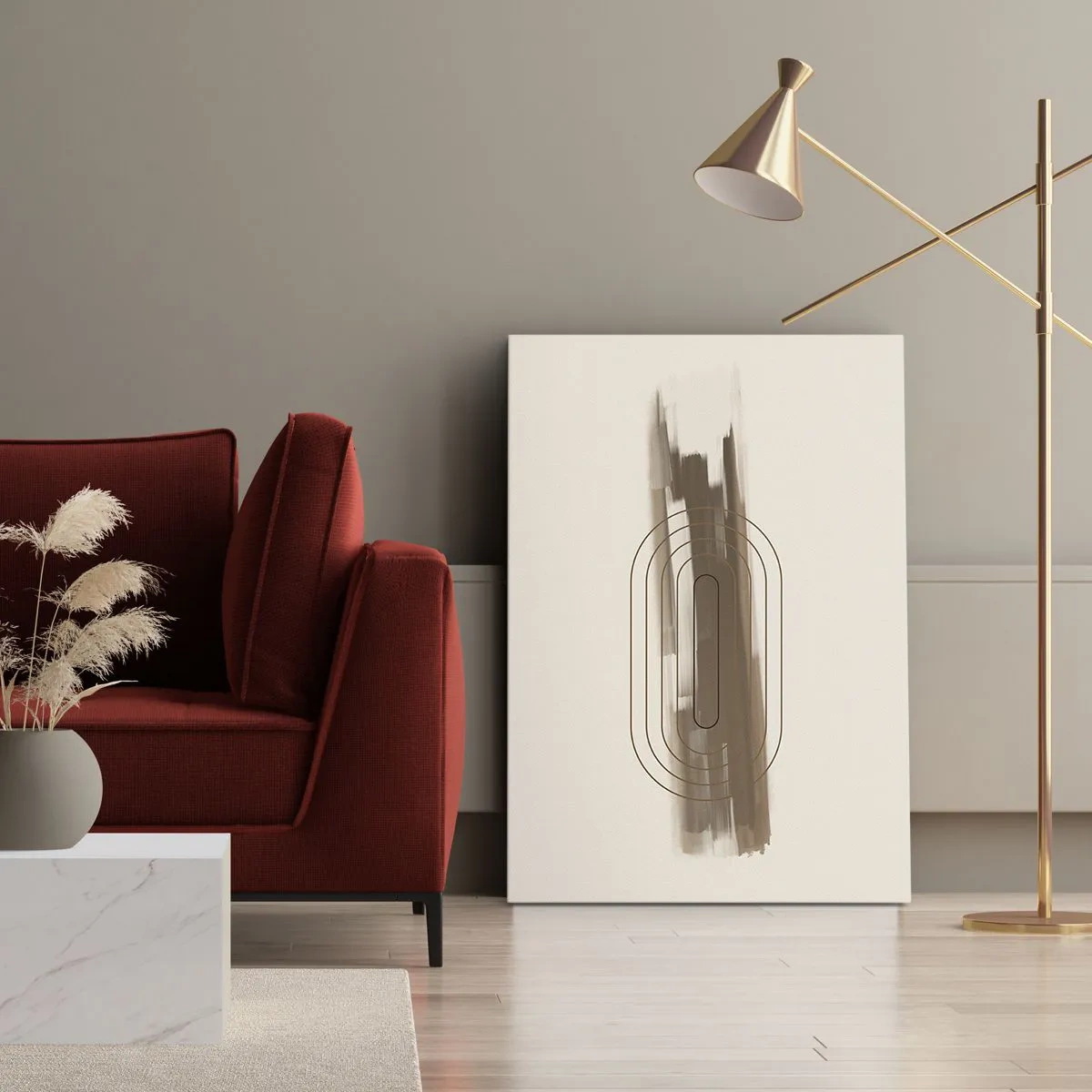 Impression sur toile - Image sur toile - Parfum de gris - 55x100 cm