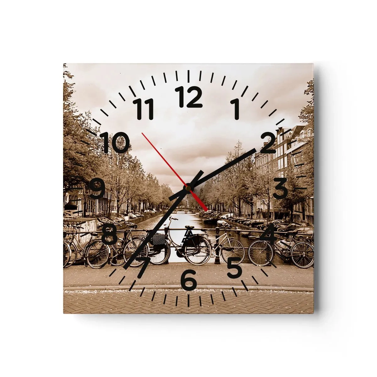 Horloge murale - Pendule murale - Ambiance hollandaise - 30x30 cm