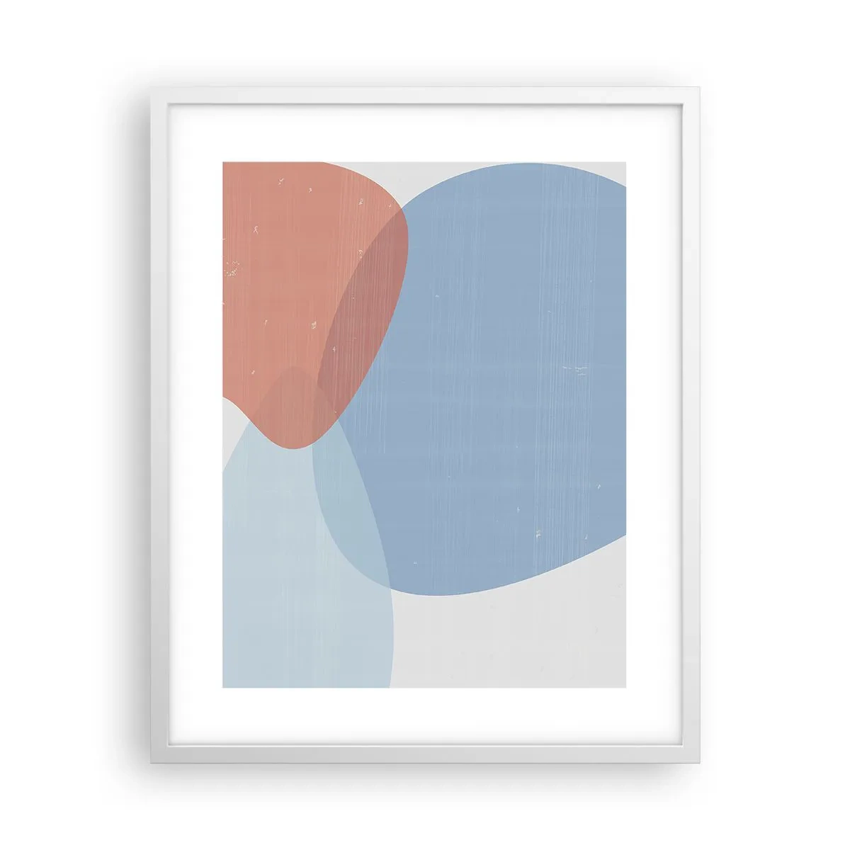 Affiche dans un cadre blanc - Poster - Relations pastel - 40x50 cm