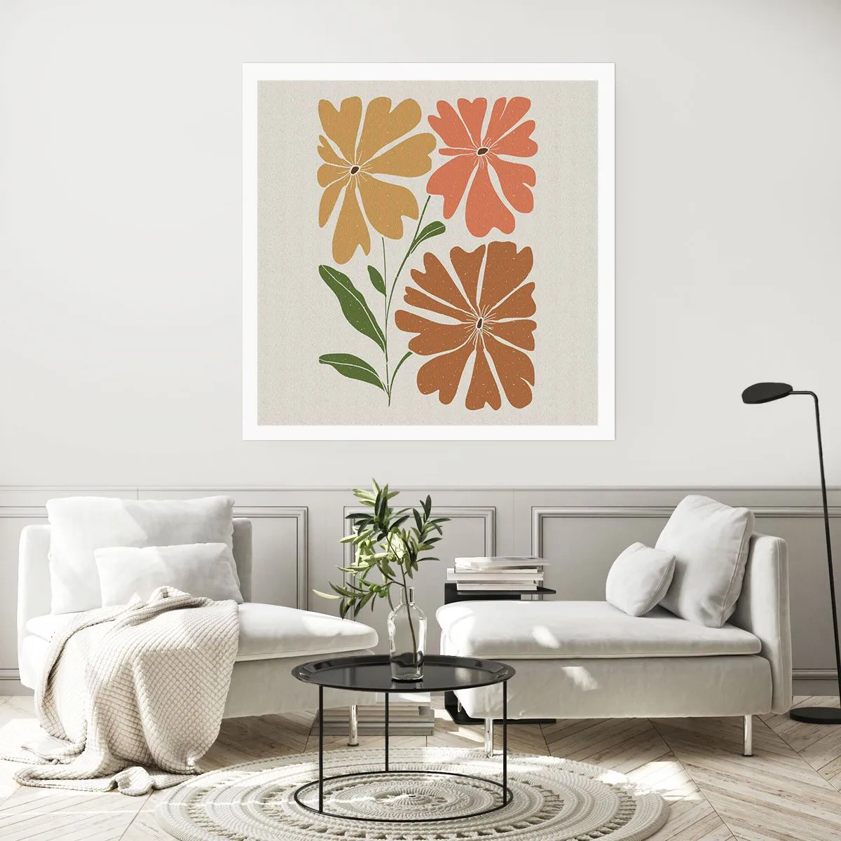Affiche - Poster - Nature et géométrie - 30x30 cm