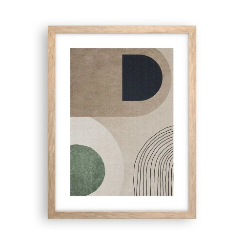Affiche dans un chêne clair - Poster - La douceur de l'ovale - 30x40 cm